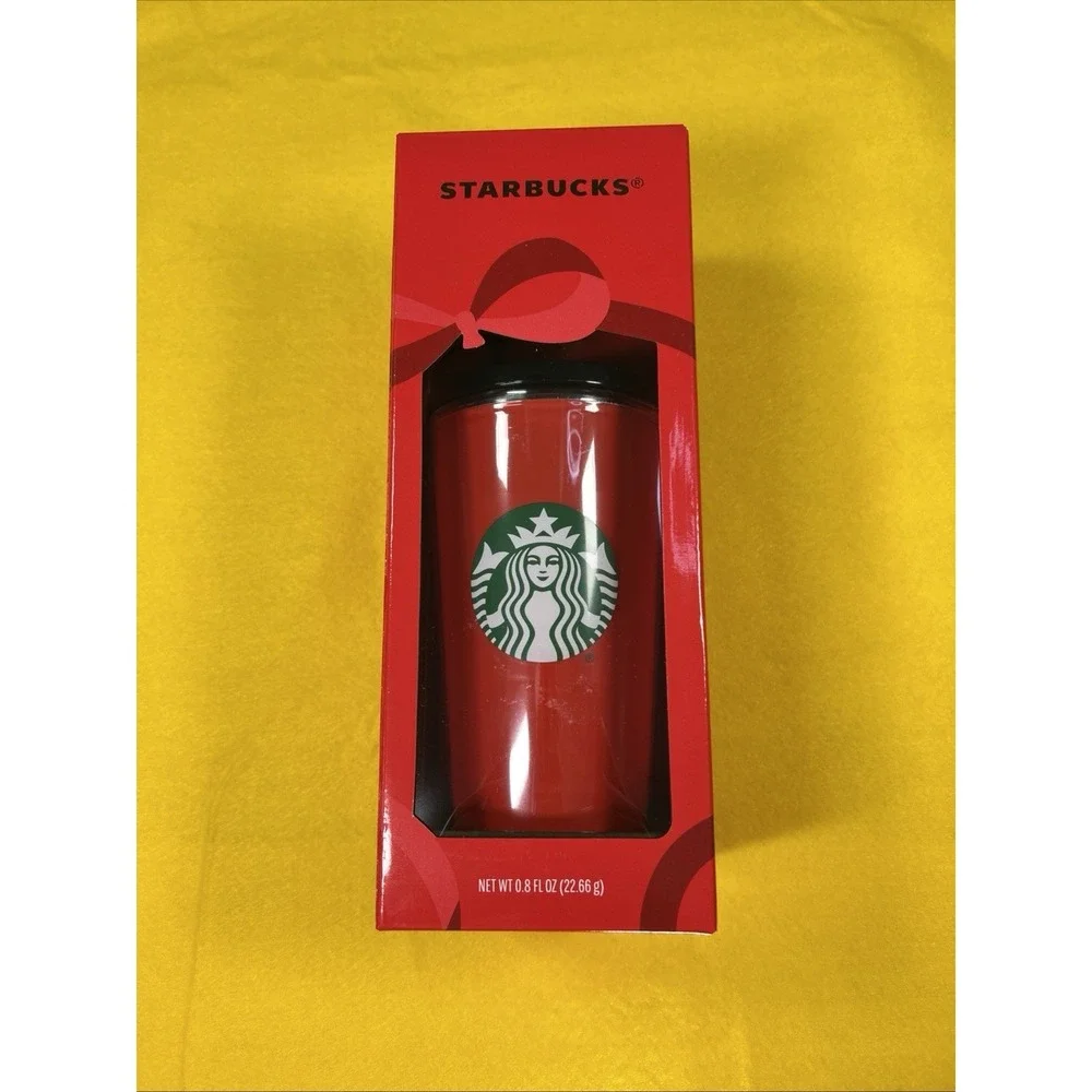 Starbucks Holiday Gift Set 16oz Red Acrylic Cold Cup Tumbler & Iced Coffee KCups